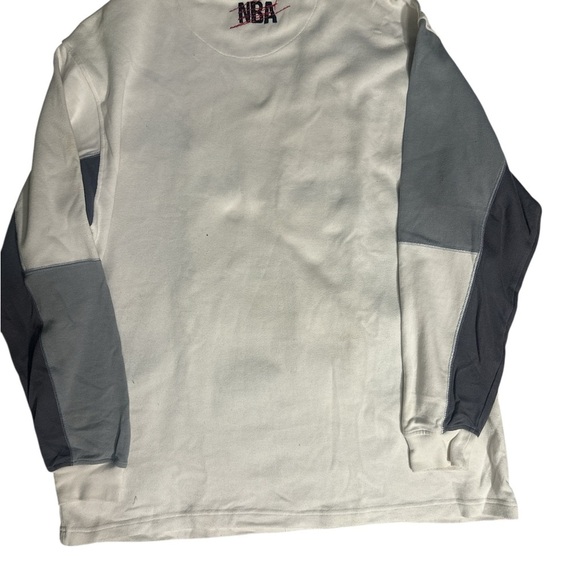 Unk White and Blue Patchwork Men Sweater - Picture 4 of 6